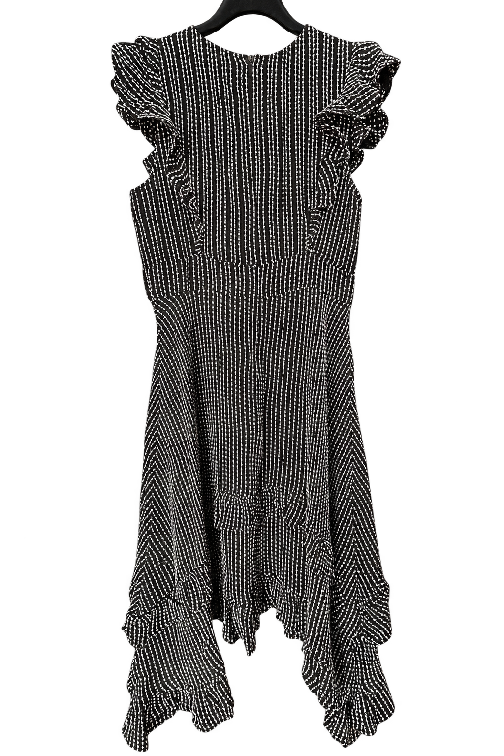 AllSaints Midikleid, schwarz/weiss, Grösse EU 42 (UK 14 / US 10)