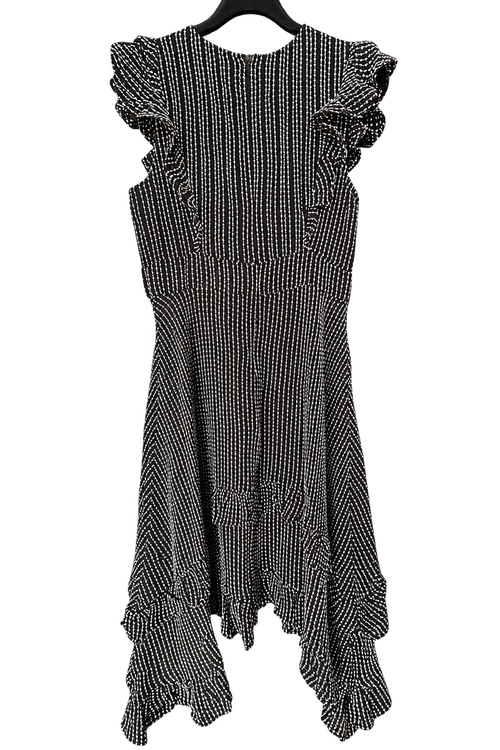 AllSaints Midikleid, schwarz/weiss, Grösse EU 42 (UK 14 / US 10)