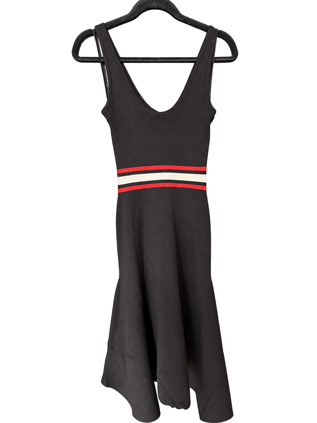 A.L.C. Strickkleid • Schwarz mit Streifendetail • Neu mit Etikett • Gr. M