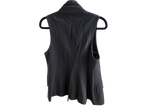 rag & bone Longline Weste • Schwarz • Lederbesatz • Made in USA • Gr. 8 (M)