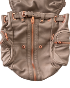 Alexander Wang Marti Rucksack – Graues Leder mit Roségold-Beschlägen