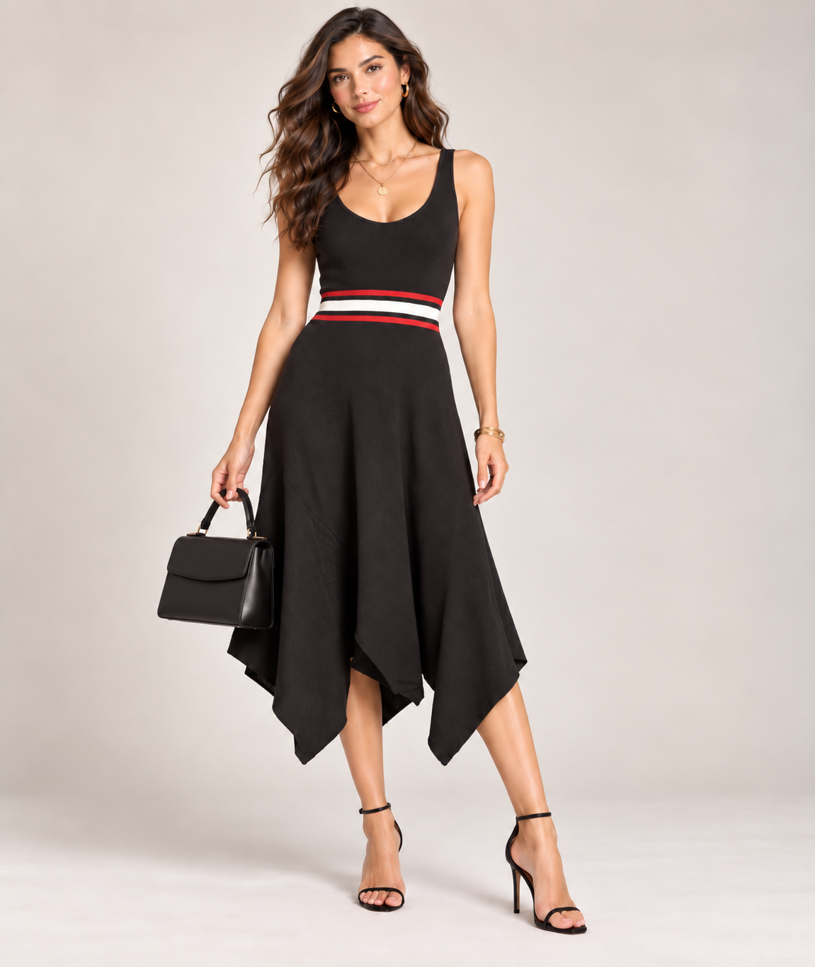 A.L.C. Strickkleid • Schwarz mit Streifendetail • Neu mit Etikett • Gr. M