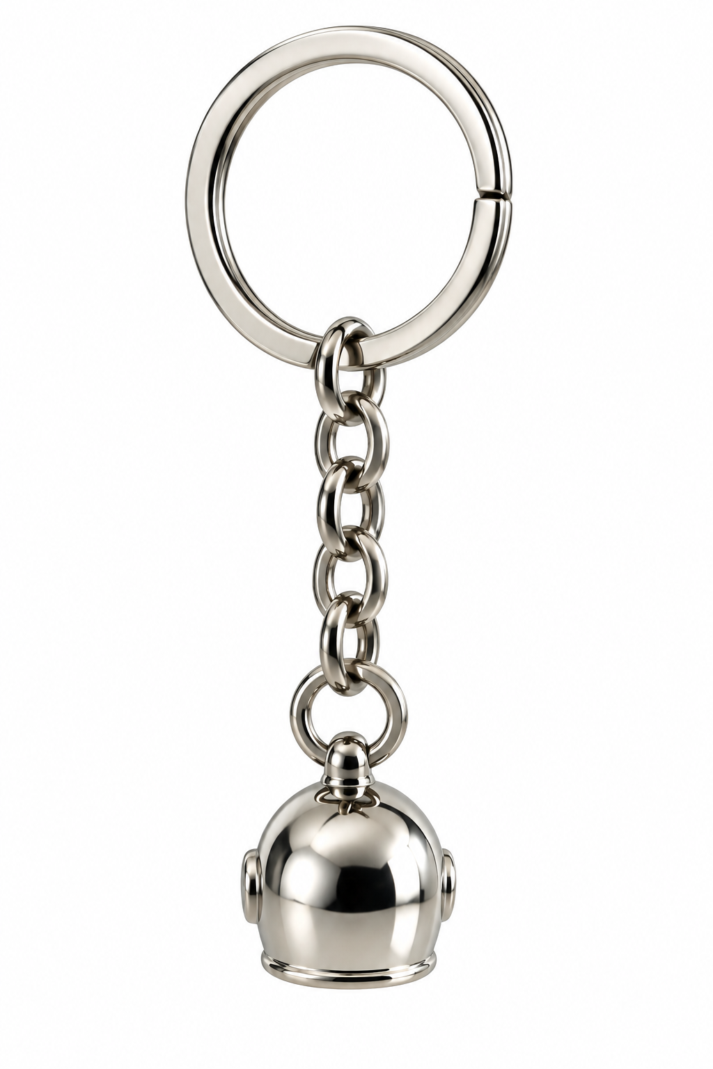 Helm-Schlüsselanhänger in Silber-/Chromoptik