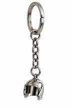 Helm-Schlüsselanhänger in Silber-/Chromoptik