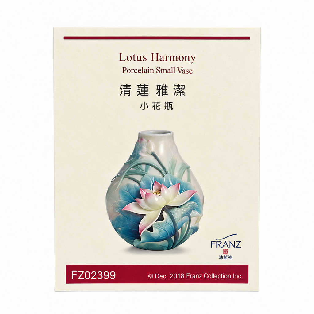 Franz Collection Lotus Harmony Blume Porzellanvase FZ02399