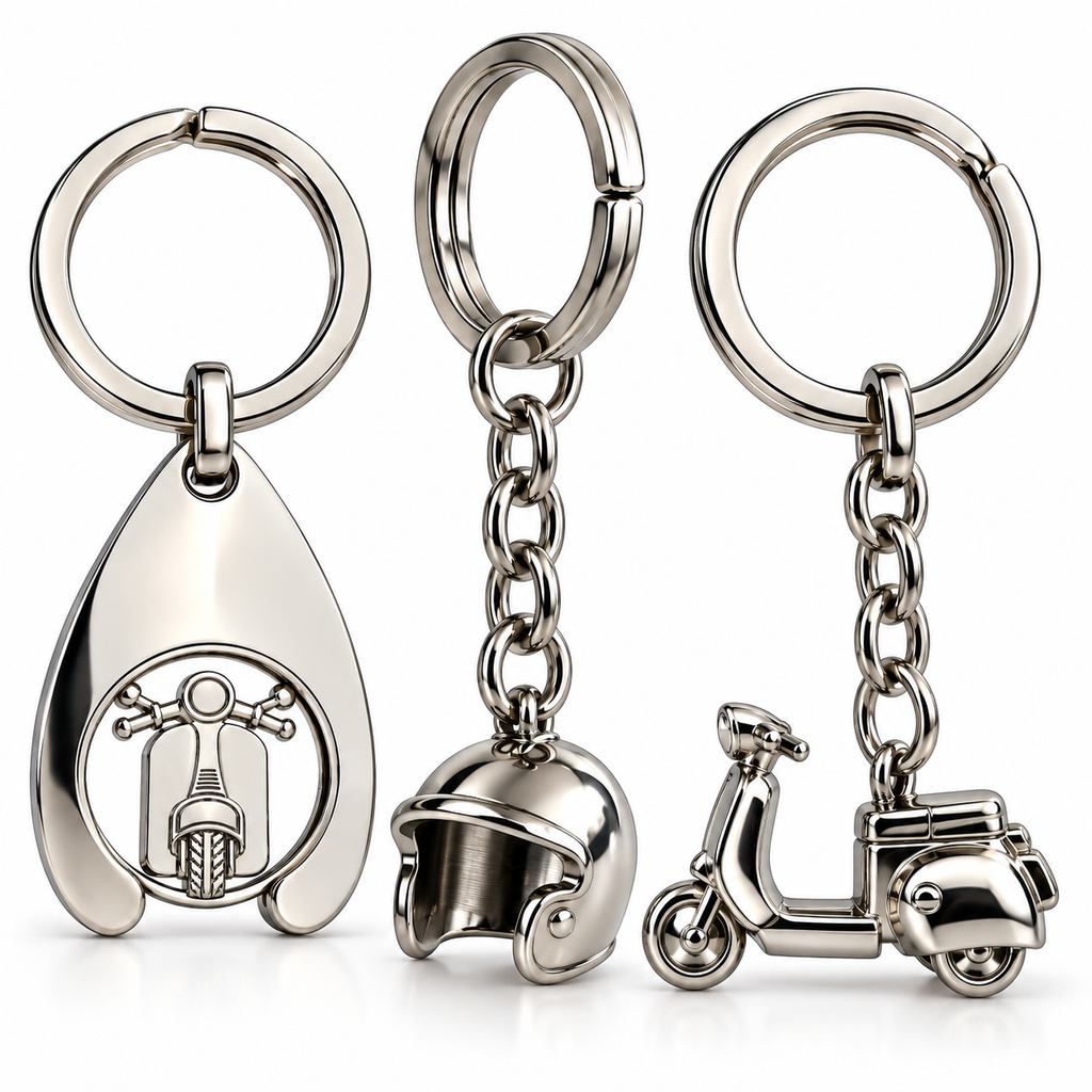3-Piece Keychain Set for Scooter Fans
